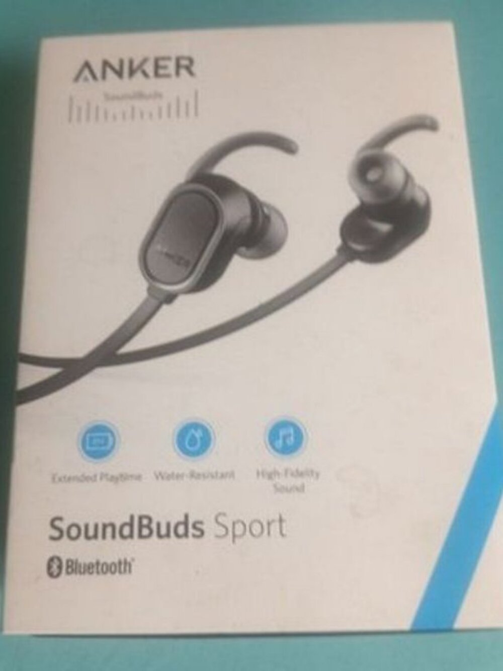 Anker Sound buds Sports Bluetooth Water Resistant Extended Play Time Ear Buds